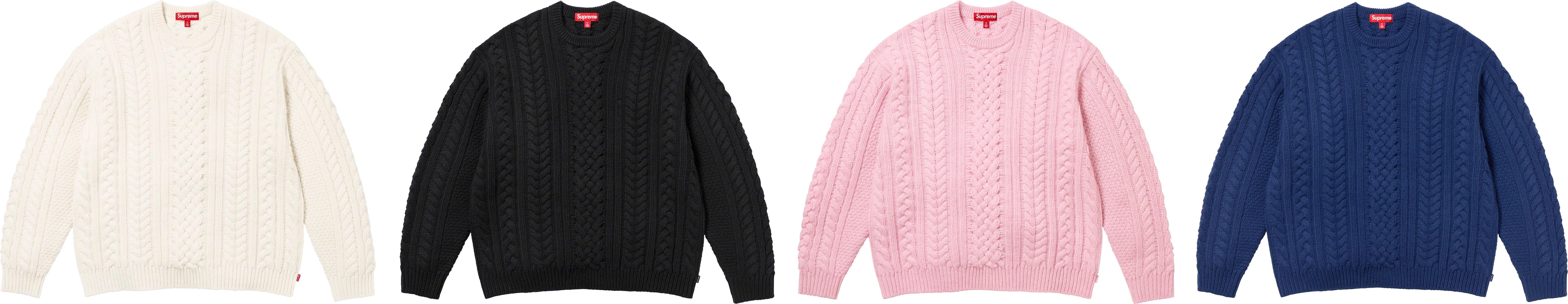 Appliqué Cable Knit Sweater